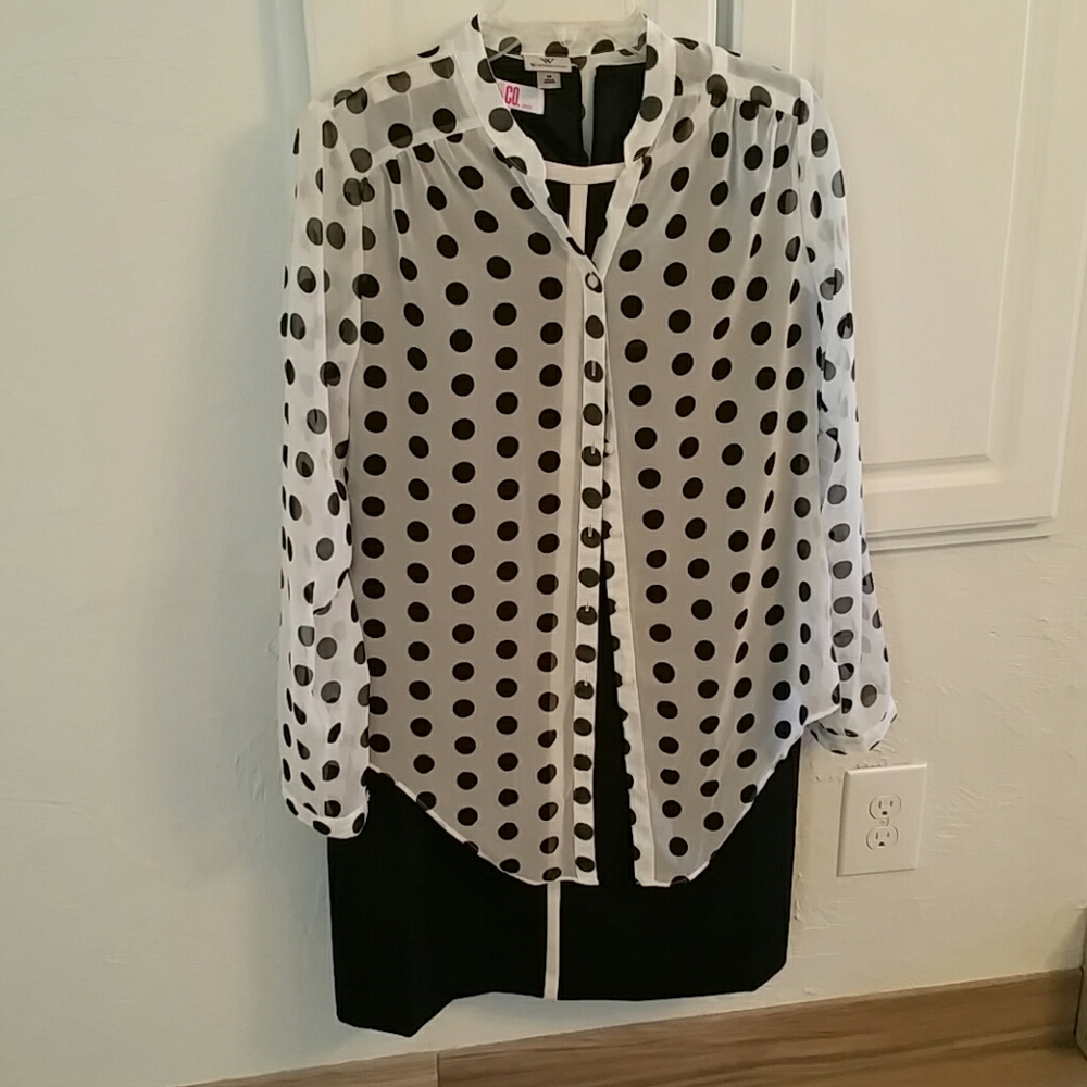 Sheath dress, with bonus sheer tunic shirt - Picture 1 of 4